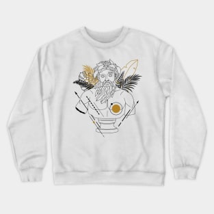 Poseidon God of the sea, storms, earthquakes, horses Crewneck Sweatshirt